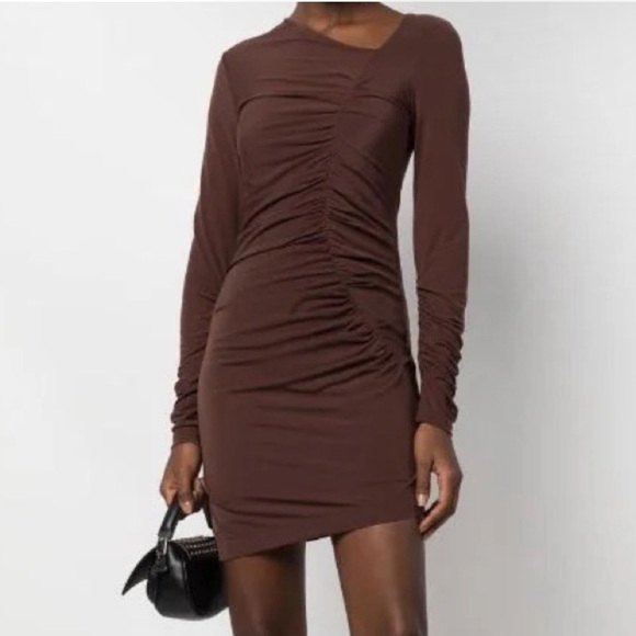 Helmut Lang Asymmetric Long Sleeve Polyester Dress Size Medium - Picture 2 of 12